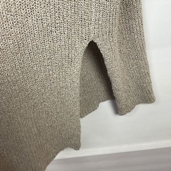 Kye Mi Women's Knitted Open Front Bishop sleeve Long Cardigan Sweater Tan Small - Picture 9 of 11